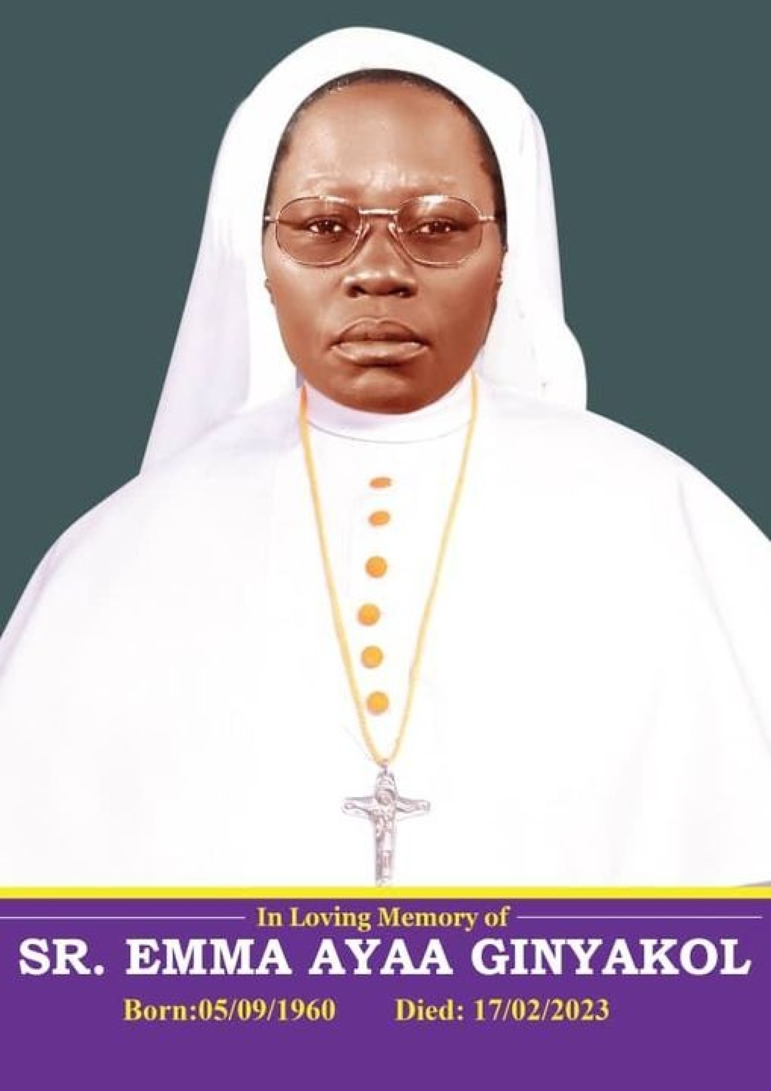 Life history of late sr. Emma ayaa ginyakol